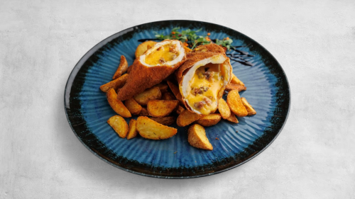 Cheddar csirke steakburg